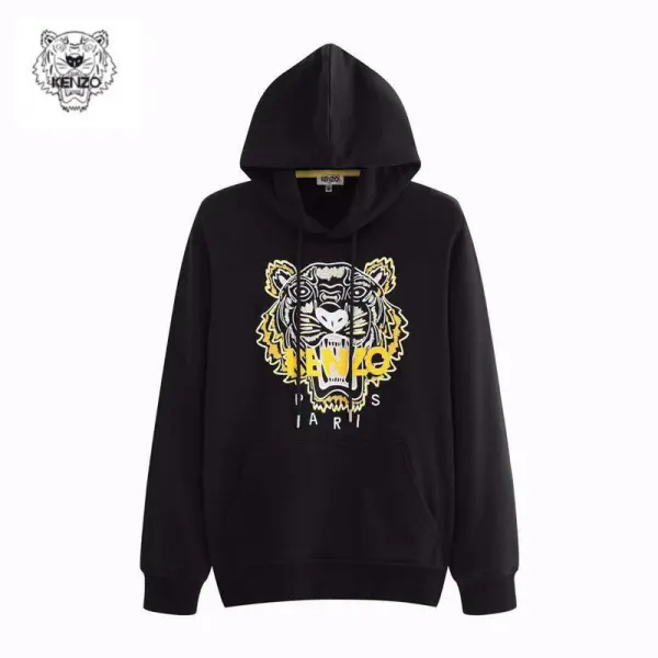 Kenzo Tiger Embroidered Black Hoodie - 3