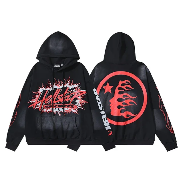 Hellstar Hoodies & Sweatshirts Flame Graphic Pullover Hoodie product detail image 13