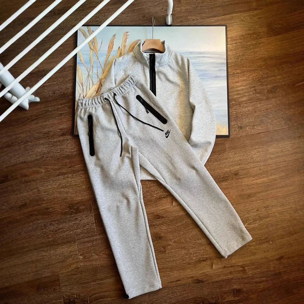 Nike Sportswear Hoodie & Sweatpants Set with Zipper Detail