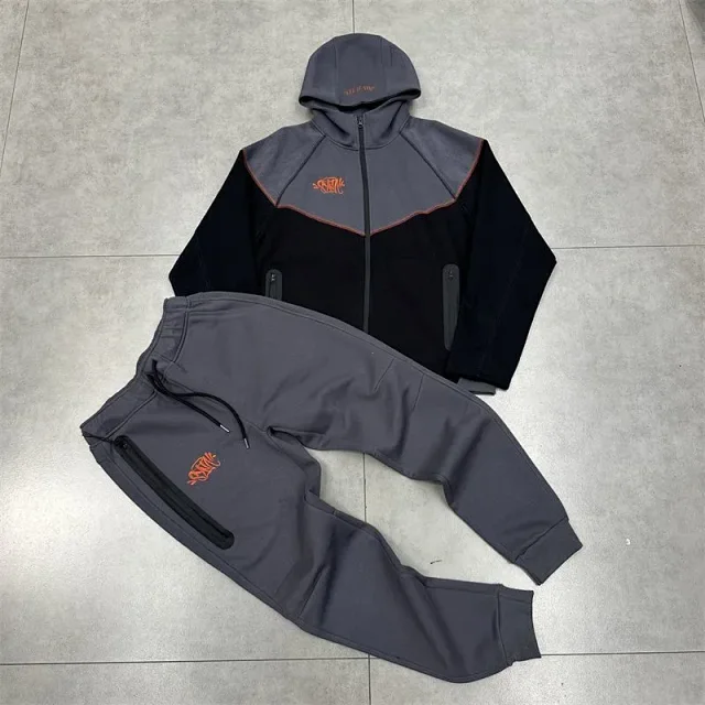 Unbranded Tracksuits Zip-up hooded tracksuit with jogger trousers and zip pockets product detail image 7