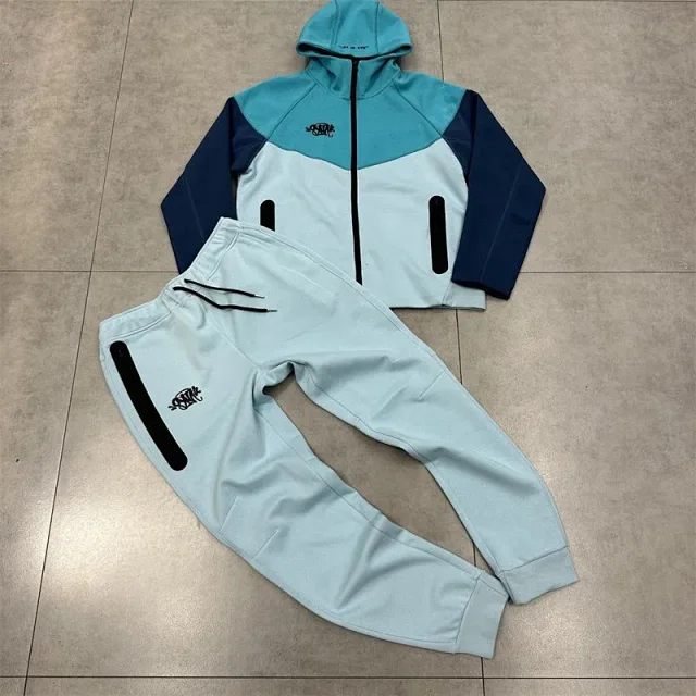 Unbranded Tracksuits Zip-up hooded tracksuit with jogger trousers and zip pockets product detail image 4