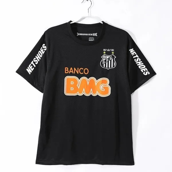 Santos FC x NETSHOES Black BMG Sponsorship Jersey T-Shirt - 1