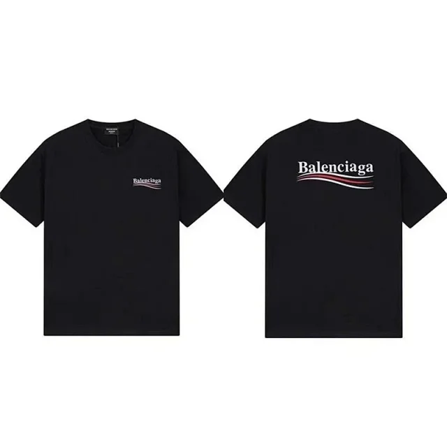 Balenciaga T-Shirts Short-Sleeve Logo Graphic T-Shirt product detail image 17