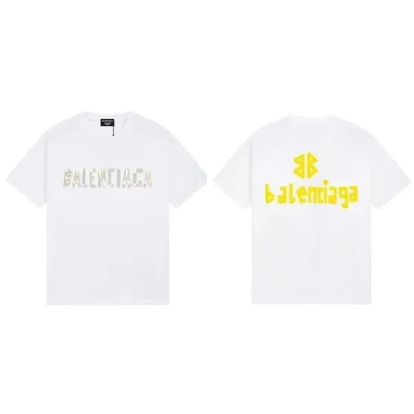 Balenciaga Paris Arch Logo White T-Shirt - 17