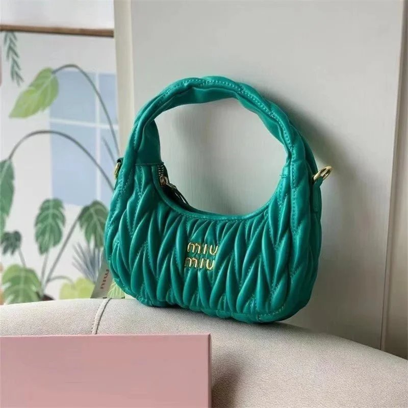 Miu Miu Miu Miu Green Quilted Mini Shoulder Bag Green