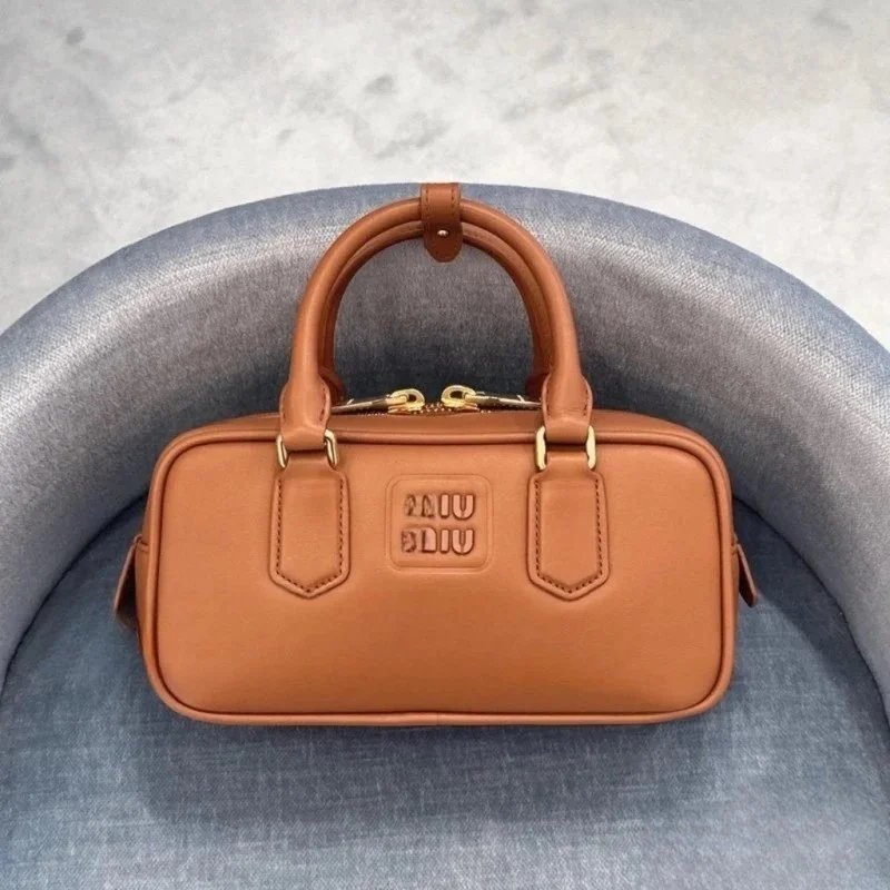 Miu Miu Miu Miu Tan Leather Handbag Brown