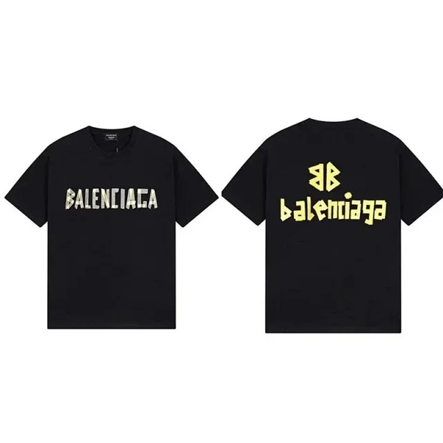 Balenciaga T-Shirts Short-Sleeve Logo Graphic T-Shirt product detail image 15