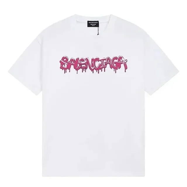 Balenciaga T-Shirts Short-Sleeve Logo Graphic T-Shirt product detail image 22
