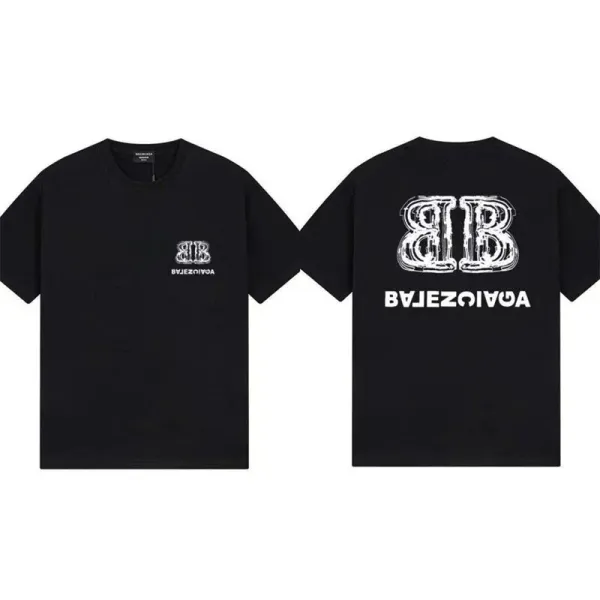 Balenciaga Paris Arch Logo White T-Shirt - 14
