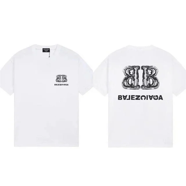 Balenciaga T-Shirts Short-Sleeve Logo Graphic T-Shirt product detail image 14