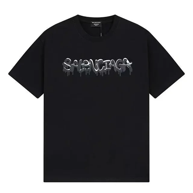 Balenciaga T-Shirts Short-Sleeve Logo Graphic T-Shirt product detail image 21
