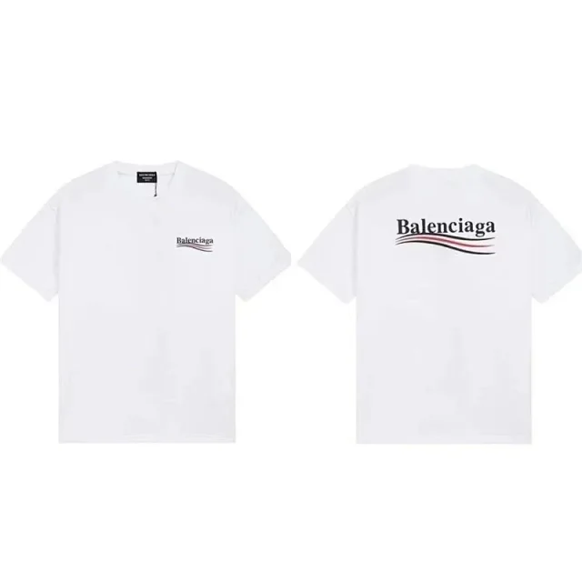 Balenciaga T-Shirts Short-Sleeve Logo Graphic T-Shirt product detail image 18
