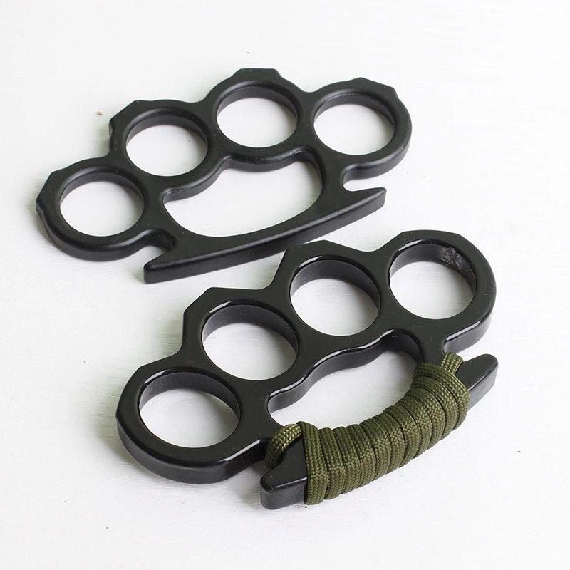 Aluminum alloy self-defense finger tiger ring buckle, keychain, EDC car window breaker, multifunctional portable fist buckle, palm
