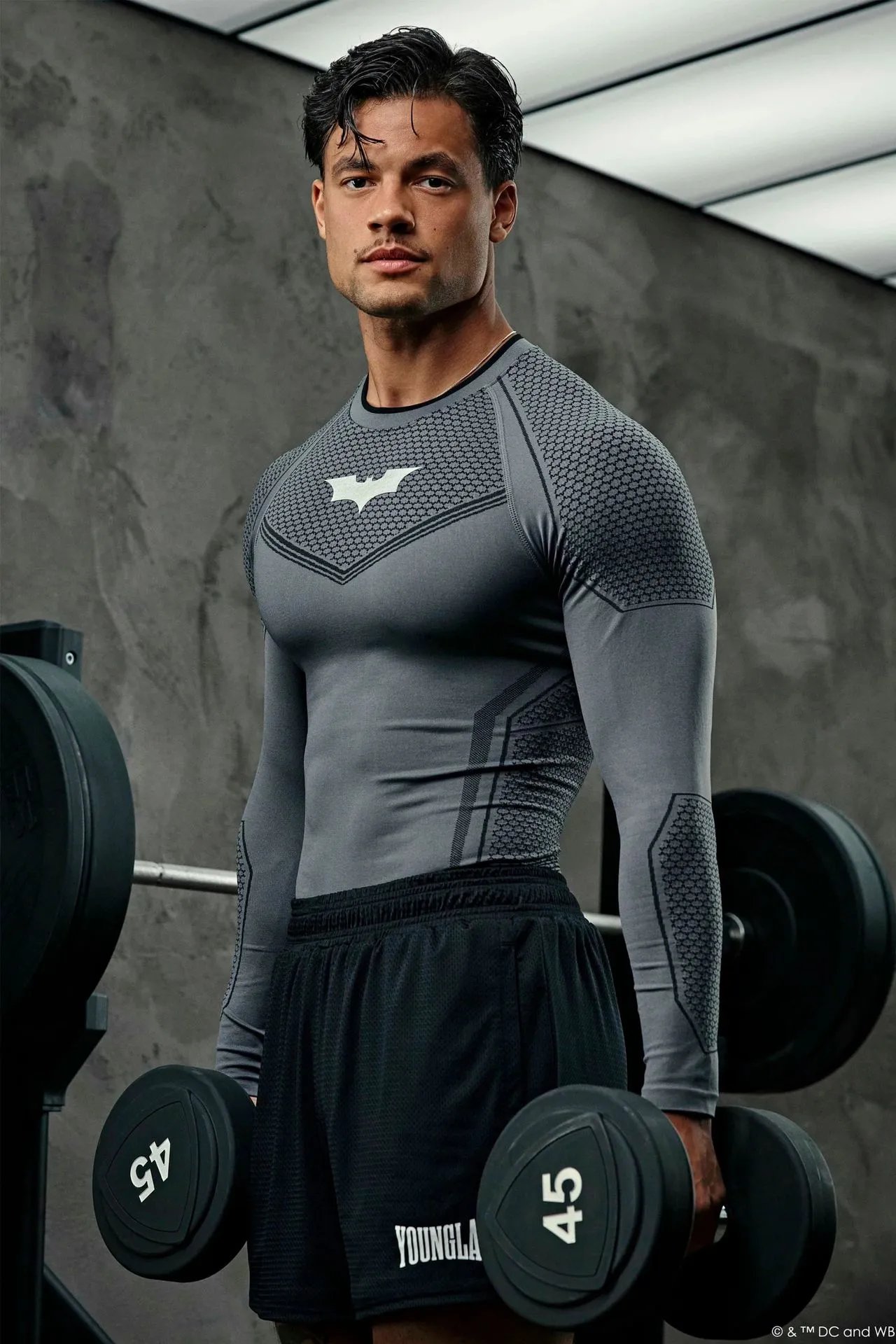 YoungLA Batman T-shirt Compression Grey