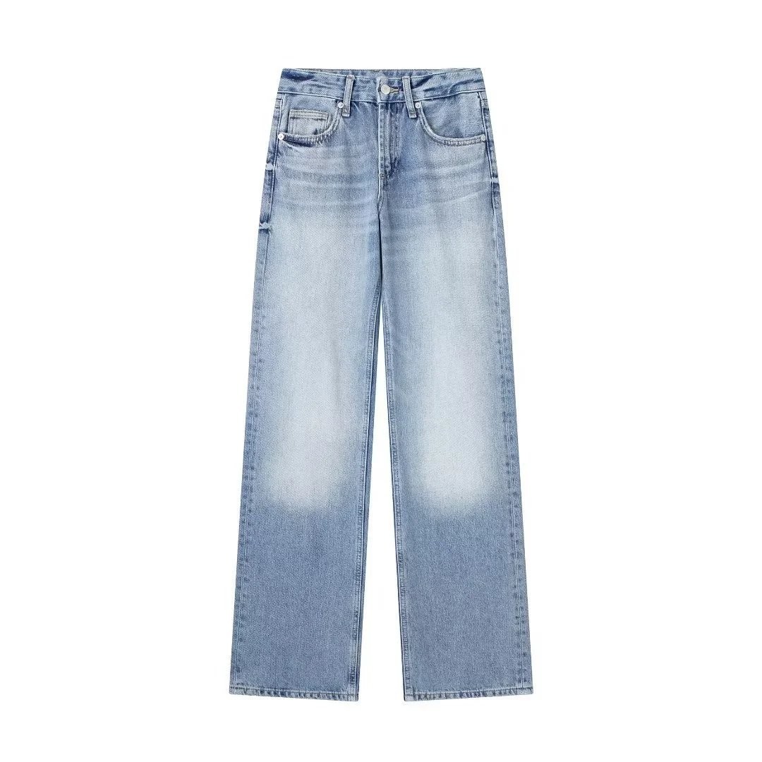 Zara Jeans Wide Leg Light Blue