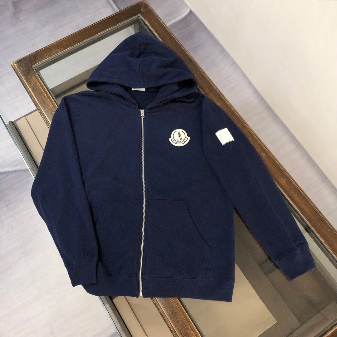 男士连帽衫卫衣开衫拉链刺绣长袖毛圈卫衣男 - 135245