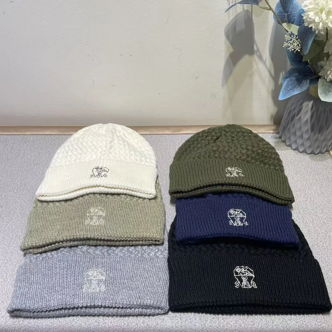 2025冬季新品3针加厚羊绒针织菠萝针毛线帽子冷帽羊绒帽男女皆可 - 135698
