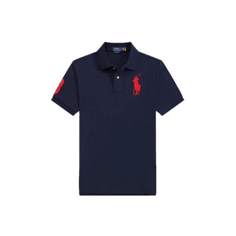 Men's Embroidered Lapel Polo Shirt Business Short-Sleeve T-Shirt