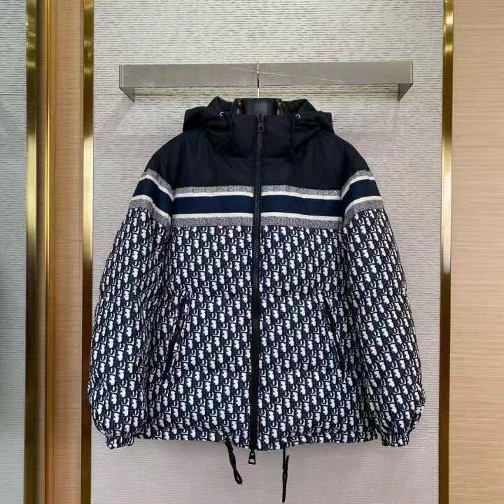 满logo夹克棉服男女情侣同款双面可穿连帽外加厚棉服 - 134373