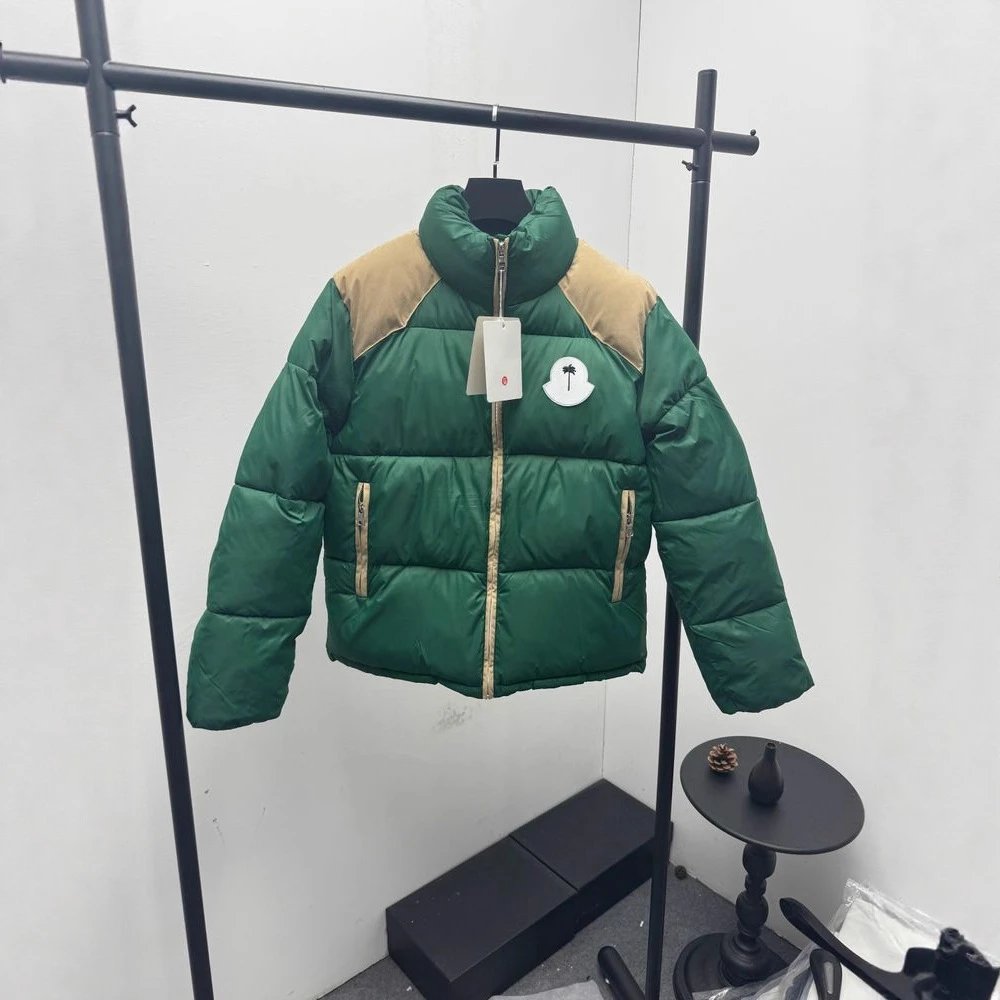 秋冬拼色棉衣新款简约时尚休闲款外套刺绣棉服 - 135227