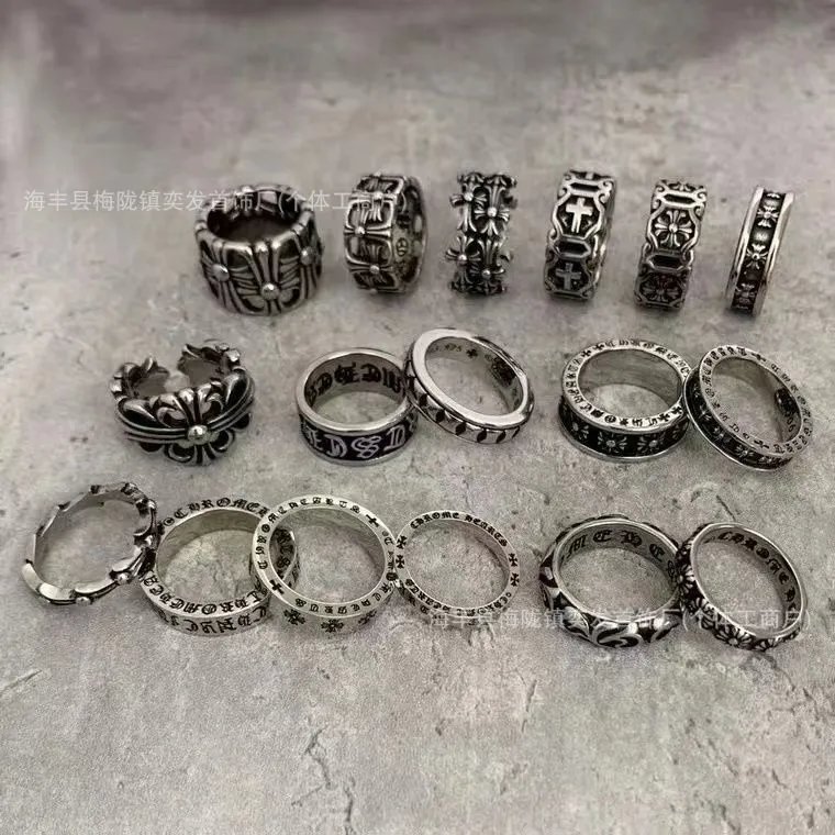 十字架复古夸张永恒之心情侣饰品墓葬指环 - 135567