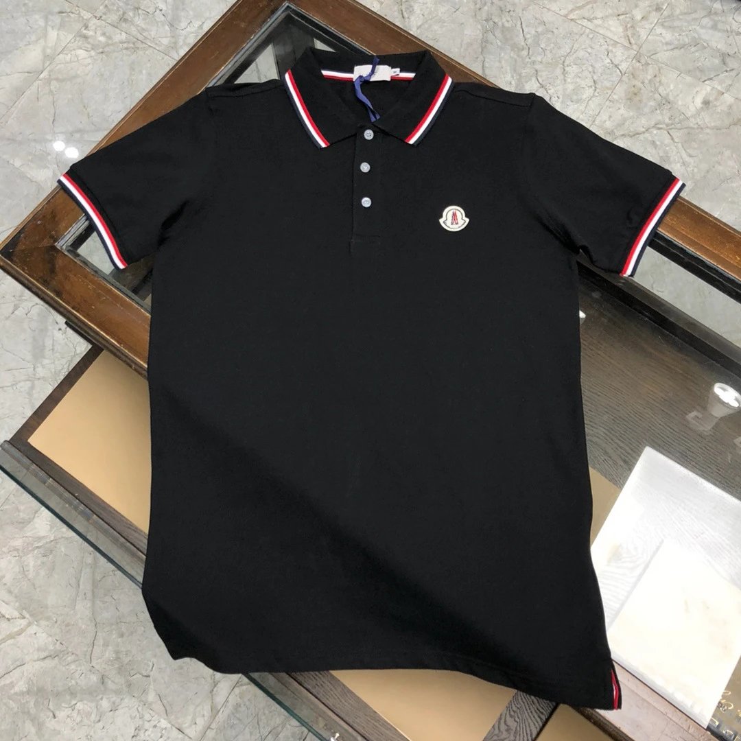 Men's polo shirt, short sleeved, pure cotton collar, Mongolian T-shirt, men's casual