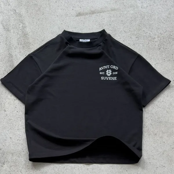 Design Suvene AVNT GRD Cropped T-Shirt Black T-Shirts - 1