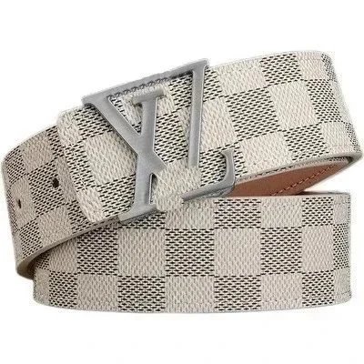 Louis Vuitton Damier Graphite Belt with Gold-Tone LV Buckle - 9
