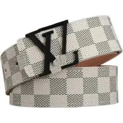 Louis Vuitton Damier Graphite Belt with Gold-Tone LV Buckle - 8