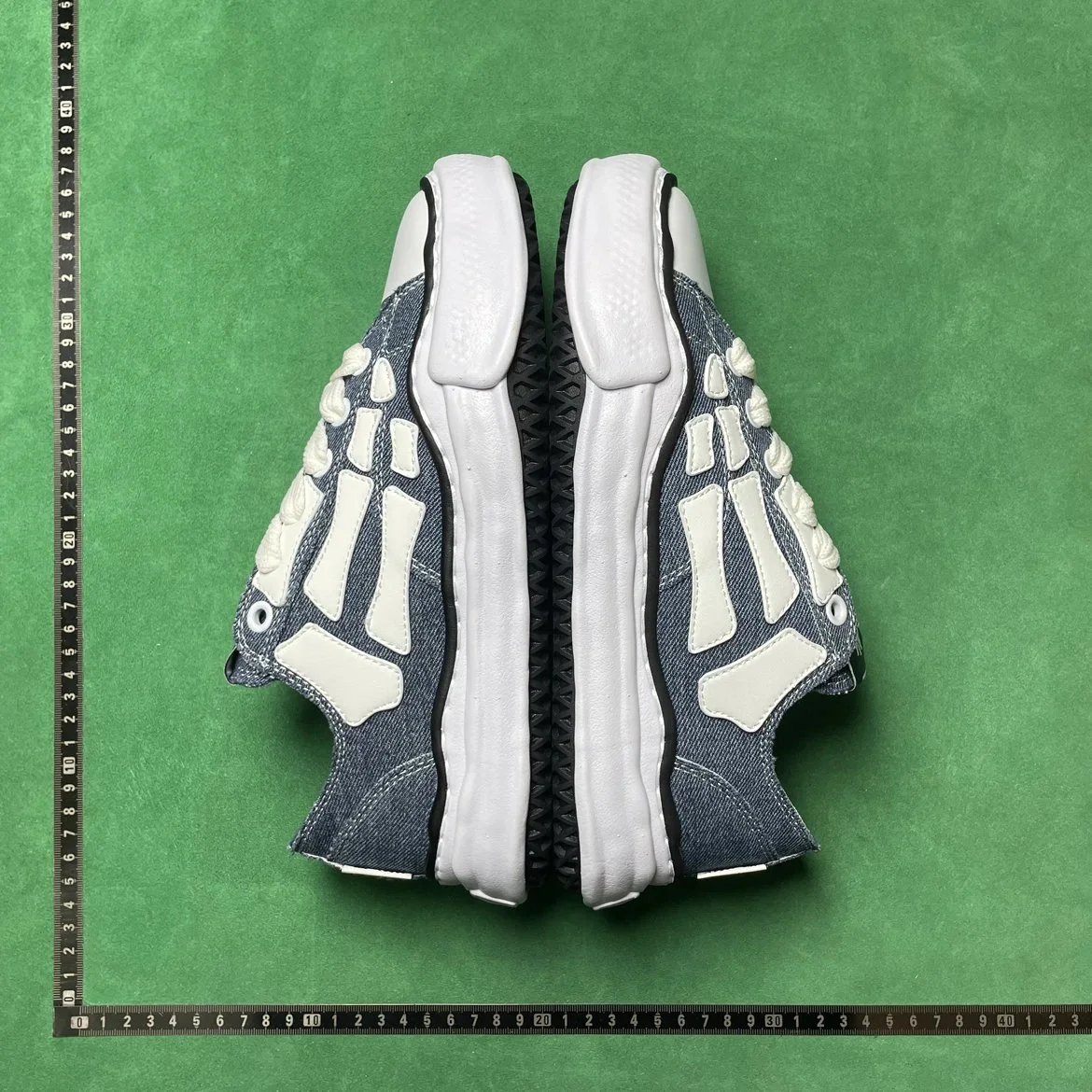 Design Skeleton Denim Sneakers - 4