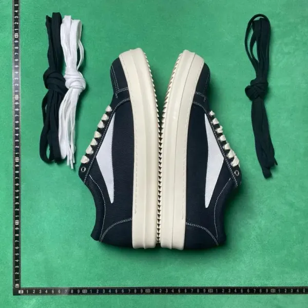 Design Spike Sole Canvas Sneakers in Navy and White - 1
