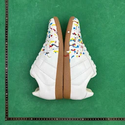 thumbnail for TT8 graffiti leather-print low-top casual shoes