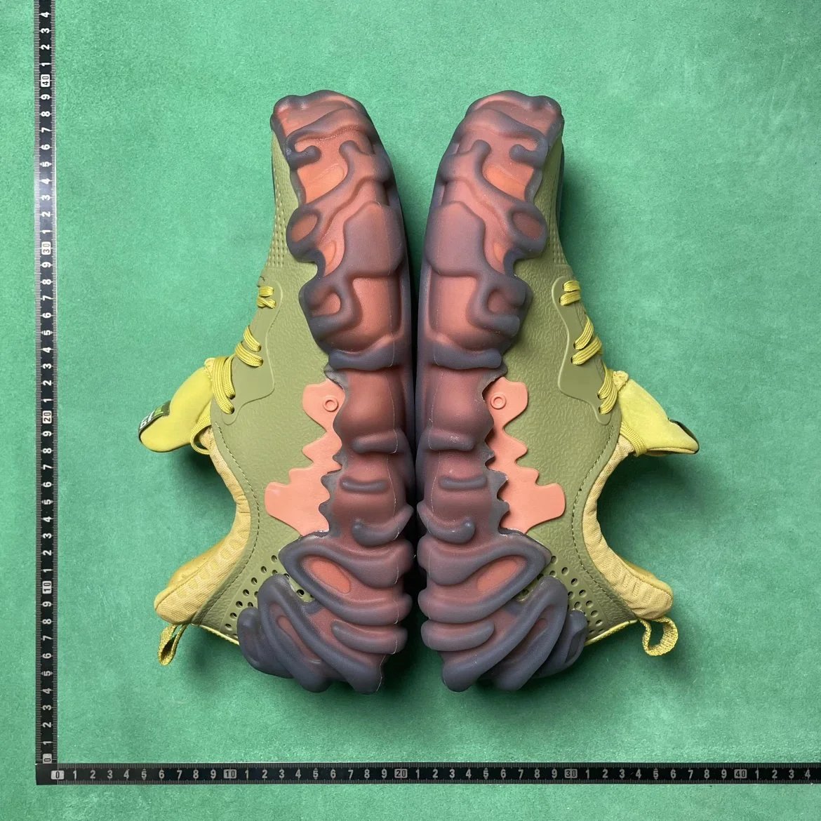 Design Custom Sculpted Sole Sneakers Olive Yellow Pink Multicolor - 4