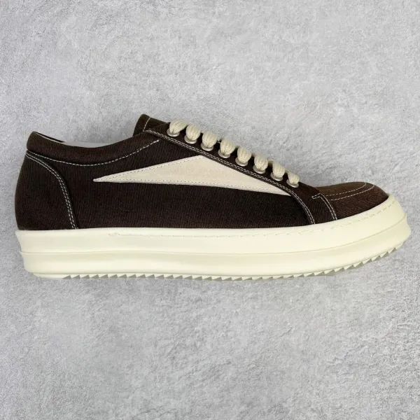 Rick Owens DRKSHDW Runner Suede Brown Cream Sneakers - 21
