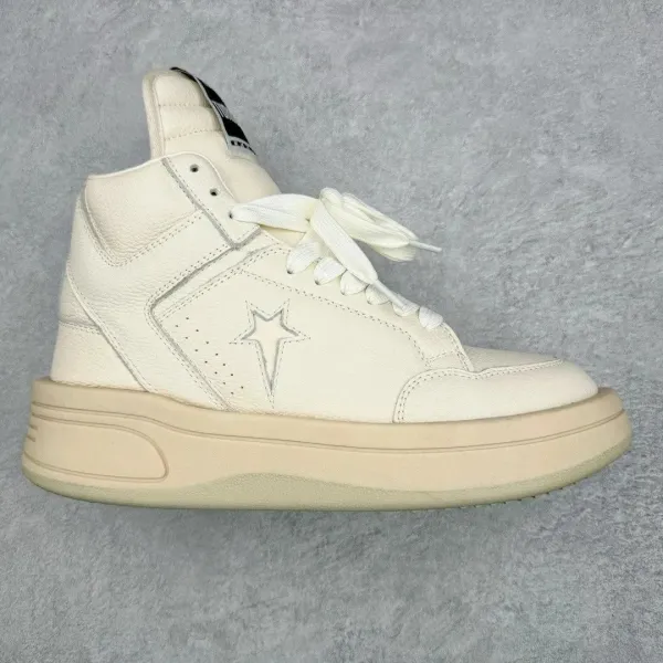 Rick Owens DRKSHDW Runner Suede Brown Cream Sneakers - 4