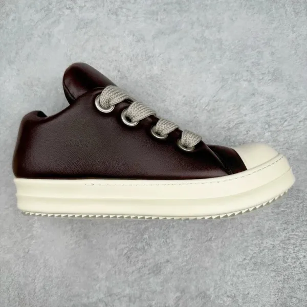 Rick Owens DRKSHDW Runner Suede Brown Cream Sneakers - 18