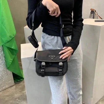PLD Double Buckle Single Shoulder Crossbody Flap Bag