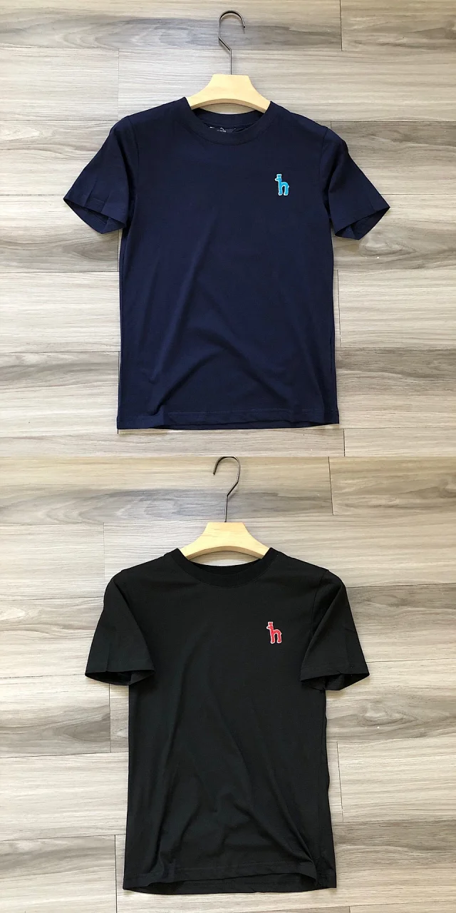 神价格七倍差价原厂外贸订单哈吉斯女款刺绣logo圆领打底衫短袖t恤