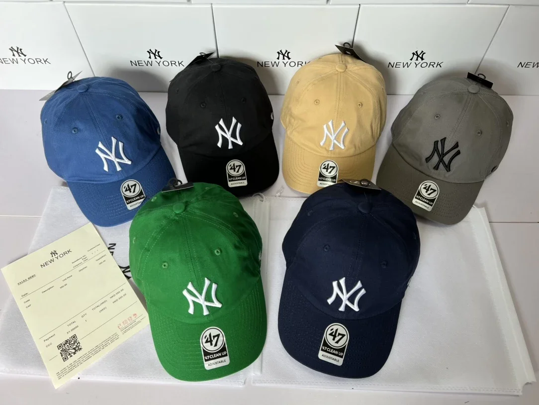 韩国专柜代购带小票，推荐小绿帽：MLB2022春夏最新款 拼色/纯色刺绣棒球帽