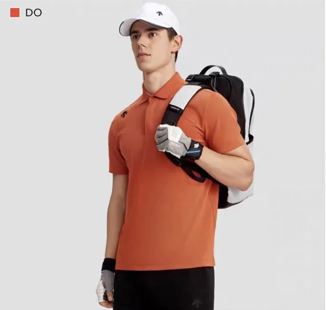 原厂原单 4色可选 迪桑特 专柜在售新款 百搭纯色微肌理polo衫