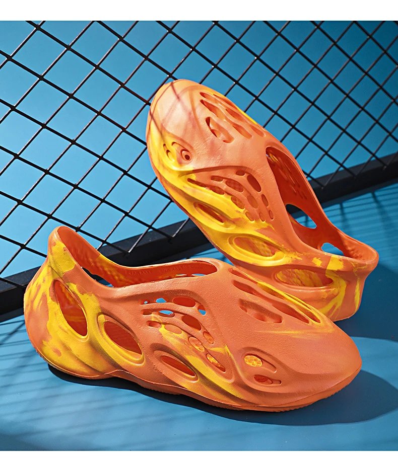 Design Yeezy Foam Runner-Inspired Purple Marbled Slide Sandals - 21