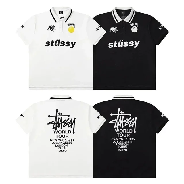 Stüssy Shirts Short-sleeve logo graphic polo shirt product detail image 1