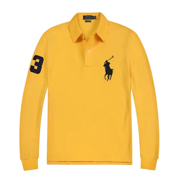 Ralph Lauren Big Pony Long Sleeve Polo Yellow - 1