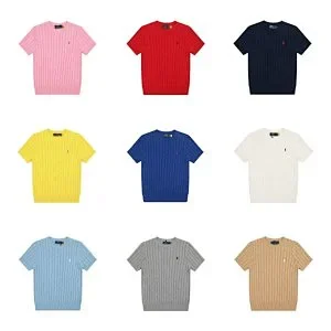 Ralph Lauren Knitwear Short-Sleeve Cable-Knit Crewneck product detail image 1