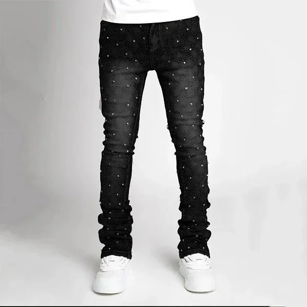 Amiri Distressed printed denim jeans — 35