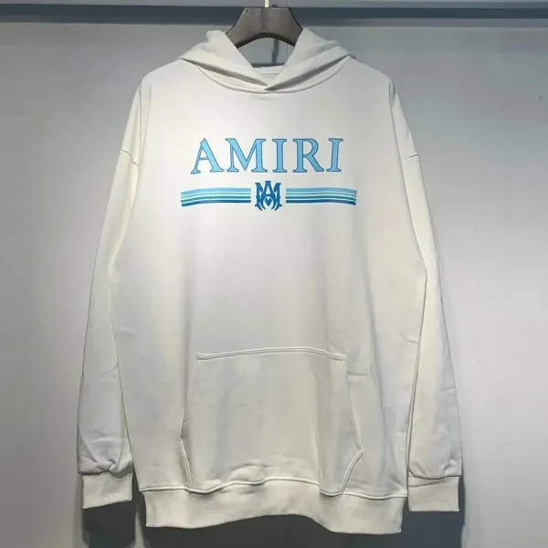 Amiri Logo Graphic Hoodie White - 1
