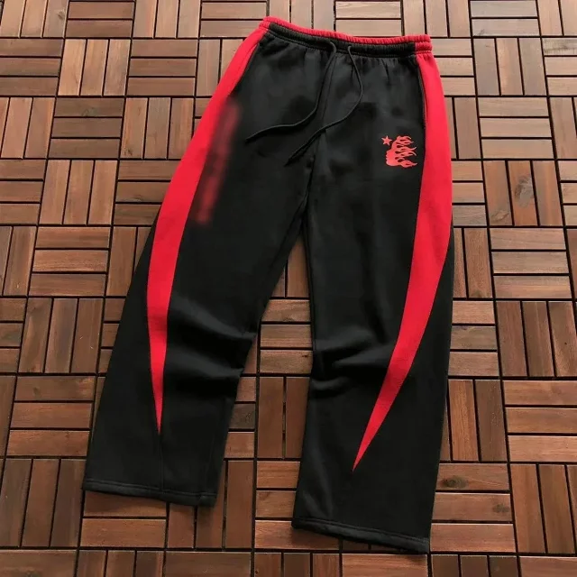 Hellstar Trousers Drawstring graphic sweatpants with contrast side panels product detail image 4