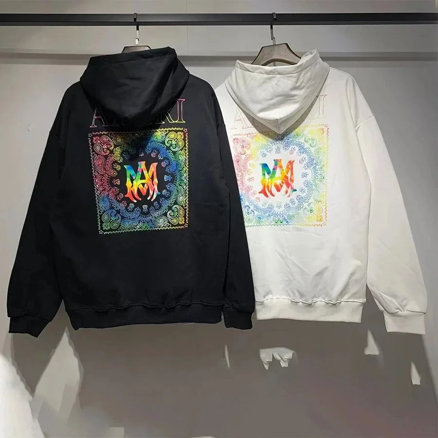 MMY Rainbow Bandana Hoodie Black and White