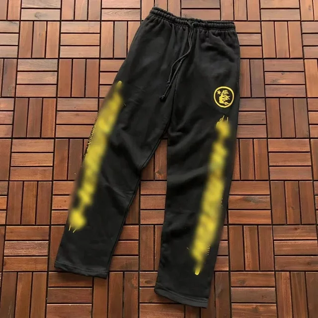 Hellstar Trousers Drawstring graphic sweatpants with contrast side panels product detail image 2