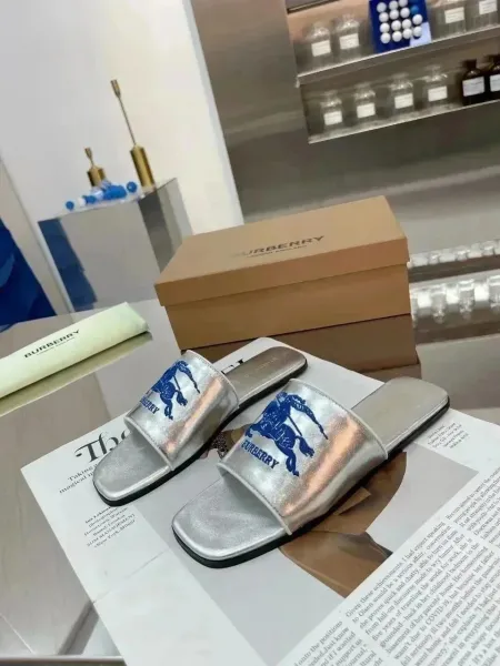 Dior J'Adior Slide Sandals Navy and White Oblique Print Slippers - 10